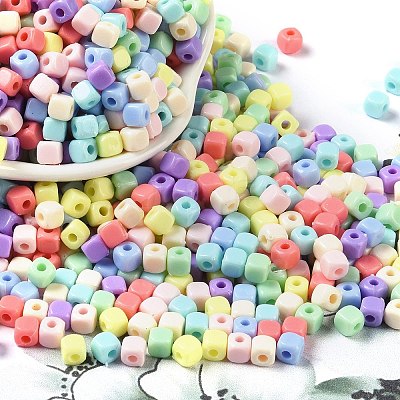 Opaque Acrylic Beads OACR-B025-06-1