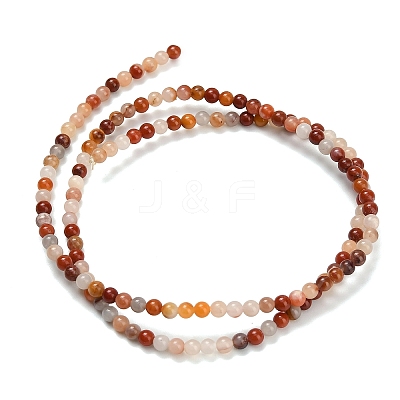 Natural Agate Beads Strands G-Z116-A21-3mm-1