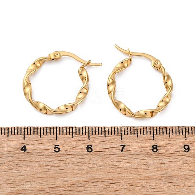 201 Stainless Steel Hoop Earrings EJEW-A054-05C-G-1