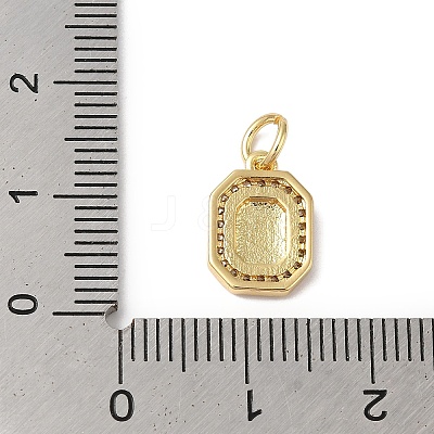 Real 18K Gold Plated Brass Micro Pave Clear Cubic Zirconia Pendants KK-L216-002G-C-1
