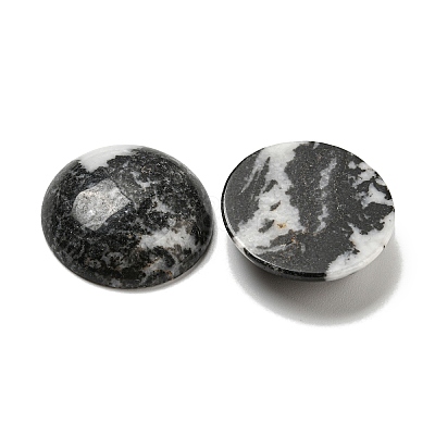 Natural Black Zebra Jasper Cabochons G-C115-02B-19-1