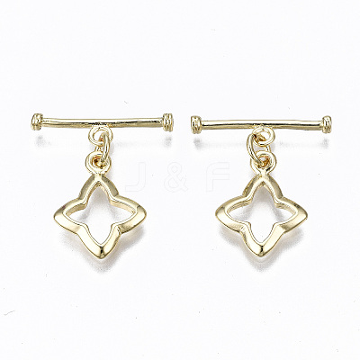 Brass Toggle Clasps KK-T057-079-NF-1