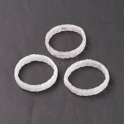 Natural Quartz Crystal Stretch Bracelets BJEW-F406-B23-1