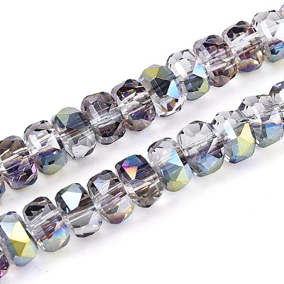 Electroplate Transparent Glass Beads Strands EGLA-N022-05B-C13-1