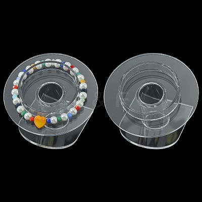 Organic Glass Bracelets/Bangles Display X-BDIS-N002-01-1
