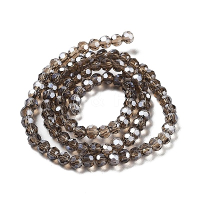 Electroplate Transparent Glass Beads Strands EGLA-A035-T4mm-A16-1