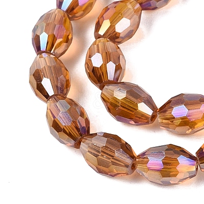 Electroplate Transparent Glass Beads Strands LS-GL-N002-01A-A09-1