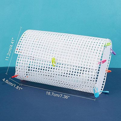 Plastic Mesh Canvas Sheets LS-KY-WH0020-75-1