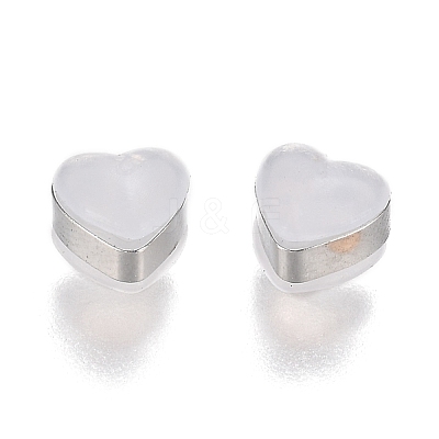 Heart Silicone Ear Nuts SIL-N003-05P-1