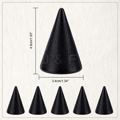 Wooden Finger Ring Display Stands RDIS-WH0001-20B-1