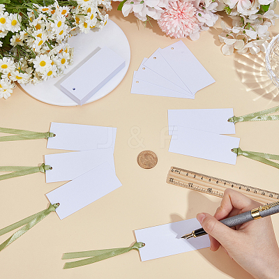 50Pcs Blank Rectangle White Paper Gift Tags CDIS-CN0001-03A-1