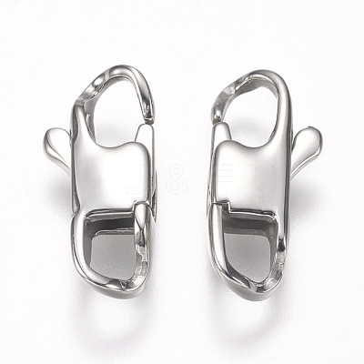 Tarnish Resistant 304 Stainless Steel Lobster Claw Clasps STAS-I082-13P-05-1