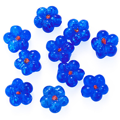 10Pcs Transparent Handmade Bumpy Lampwork Beads LAMP-TADJ0001-48B-1