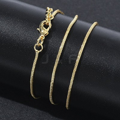 1MM Brass Round Snake Chain Necklaces for Women KK-CBA4FD4-06G-1