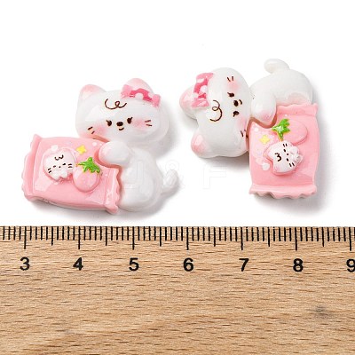 Cat Theme Opaque Resin Cabochons CRES-Z010-01C-1