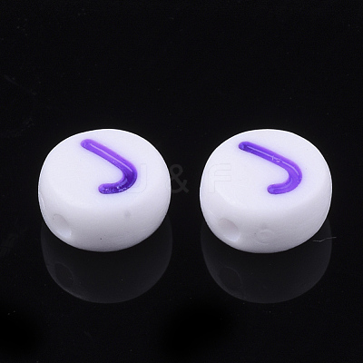 Initial Acrylic Beads X-OACR-E001-20J-1