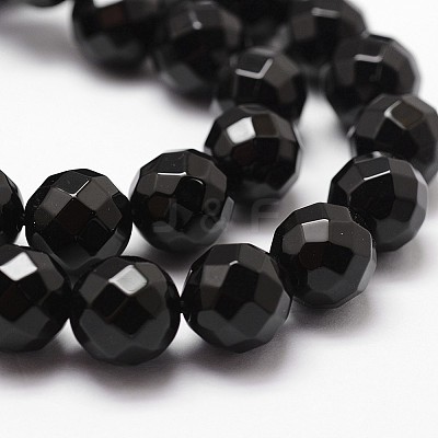Natural Black Onyx Beads Strands G-G736-14B-6mm-1