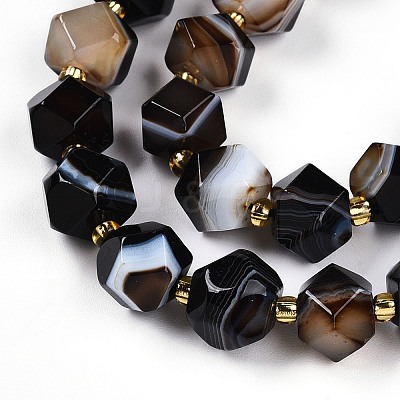 Natural Black Agate(Dyed & Heated) Beads Strands G-T140-09C-1