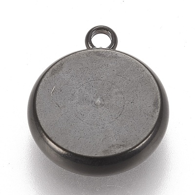 304 Stainless Steel Pendant Cabochon Settings X-STAS-K202-03D-B-1