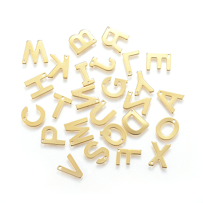 304 Stainless Steel Letter Charms STAS-P141-1