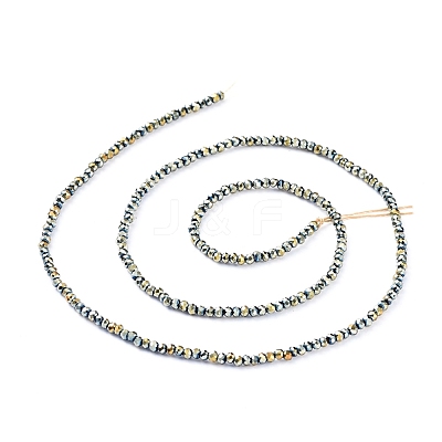 Electroplate Glass Beads Strands X-EGLA-F149-FP-09-1