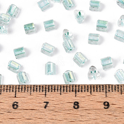 Transparent Inside Colours Glass Seed Beads SEED-T007-13N-1