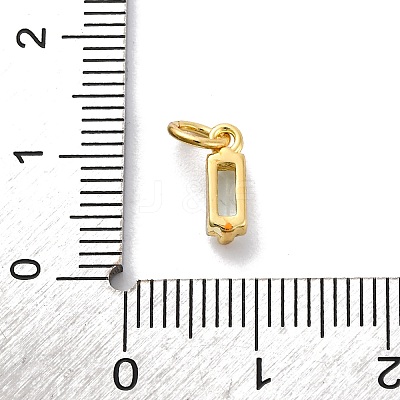Brass Pave Cubic Zirconia Charms KK-F894-13G-04-1