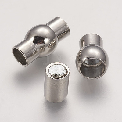 Brass Magnetic Clasps with Glue-in Ends LS-KK-G230-6mm-P-NF-1