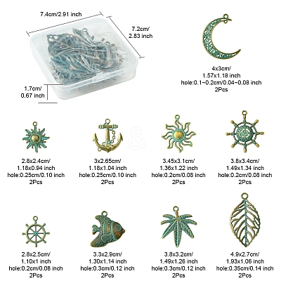 9 Styles Zinc Alloy Pendants FIND-FS0002-71-1