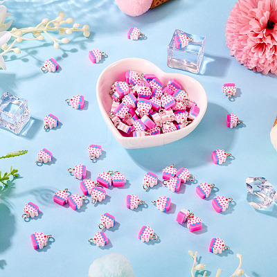 100Pcs Handmade Polymer Clay Charms CLAY-TA0001-96A-1