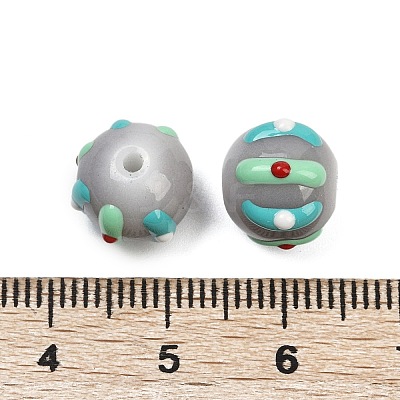 Baking Paint Glass Enamel Beads LAMP-R004-05E-1