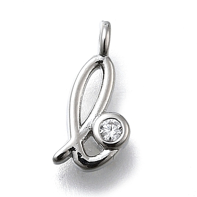 Brass Micro Pave Cubic Zirconia Pendants KK-B132-12P-L-1