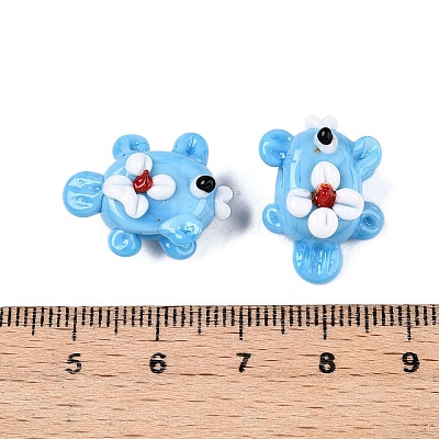 Handmade Lampwork Bumpy Beads Strands LAMP-T021-25D-1