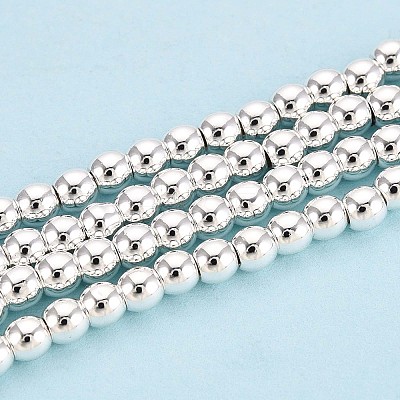 Electroplate Non-magnetic Synthetic Hematite Bead Strands G-Q466-3mm-02-1