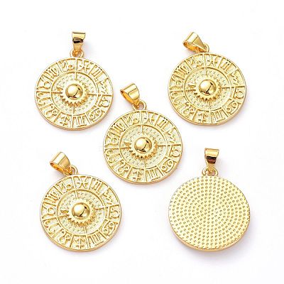 Brass Pendants KK-L206-015G-1