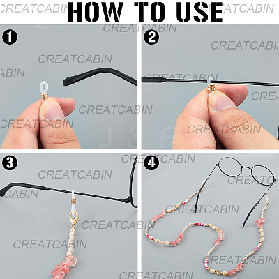 1Pc Polymer Clay with Alloy and Crystal Neck Strap for Eyeglasses AJEW-CN0005-04B-1