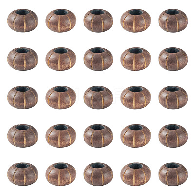 Wood European Beads WOOD-TA0003-09D-1