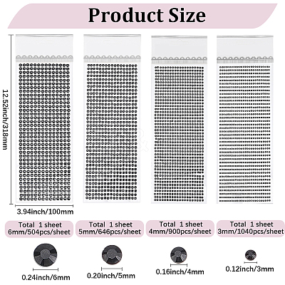 4 Sheets 4 Styles Acrylic Self Adhesive Stickers DIY-GF0014-71D-1