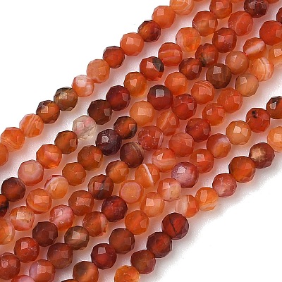 Natural Red Agate Beads Strands G-B168-A04-2mm-1