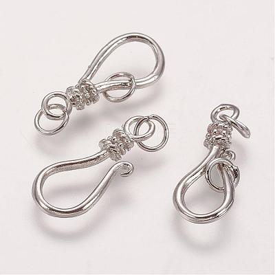 Brass S-Hook Clasps KK-H375-P-1