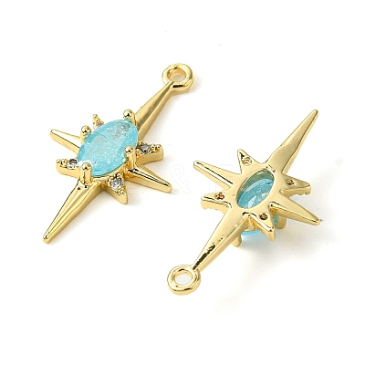 Brass Micro Pave Cubic Zirconia Pendants KK-M277-08G-06-1