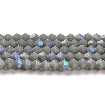 Opaque Solid Color Imitation Jade Glass Beads Strands GLAA-F029-P4mm-D14-1