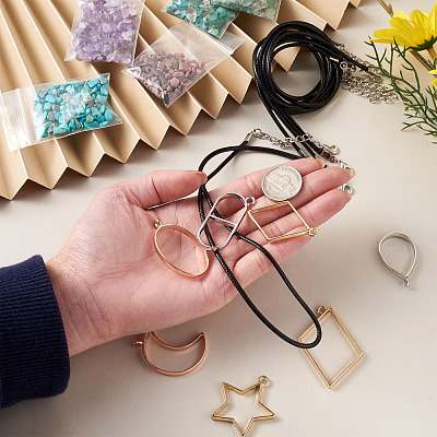 DIY UV/Epoxy Resin Pendant Necklace Making Kits DIY-TA0008-72-1