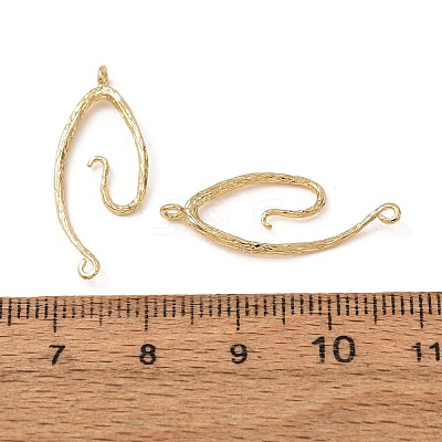 Textured Brass Connect Charms KK-CBAD6B8-02G-1