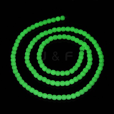 Luminous Glass Bead Strands GLAA-H018-01B-1