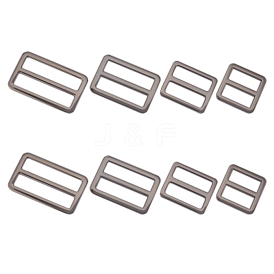 8Pcs 4 Styles Alloy Slider Buckles FIND-GF0007-01B-1