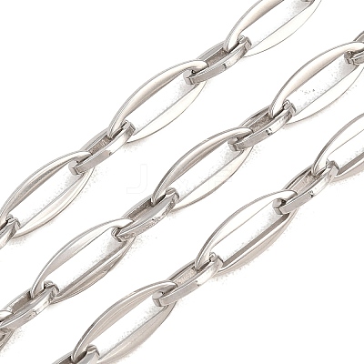 201 Stainless Steel Oval Link Chains CHS-H118-19P-1