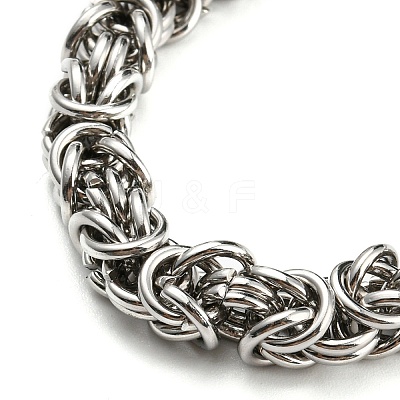 304 Stainless Steel Byzantine Chain Necklaces NJEW-D046-05AS-1