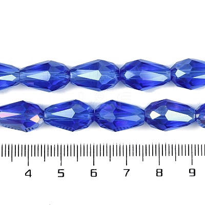 Transparent Electroplate Glass Beads Strands EGLA-N013-T10mm-B11-1