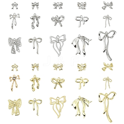 15Pcs 15 Styles Rack Plating Alloy Pendants FIND-YW0006-53P-1